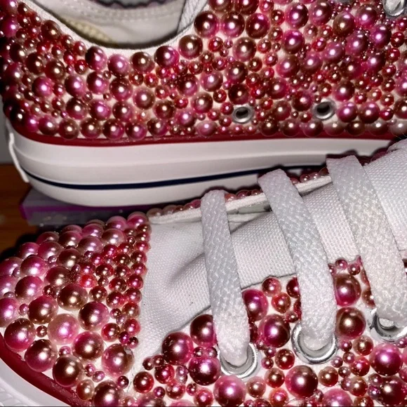 Converse Pearl Encrusted Statment Sneaker
